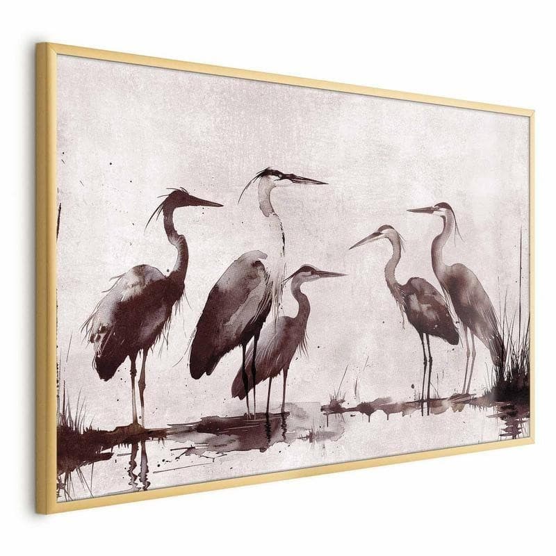 Poster - Herons Painted in Ink in Poster e stampe Collezione Casa - Trebisacce, commercioVirtuoso.it