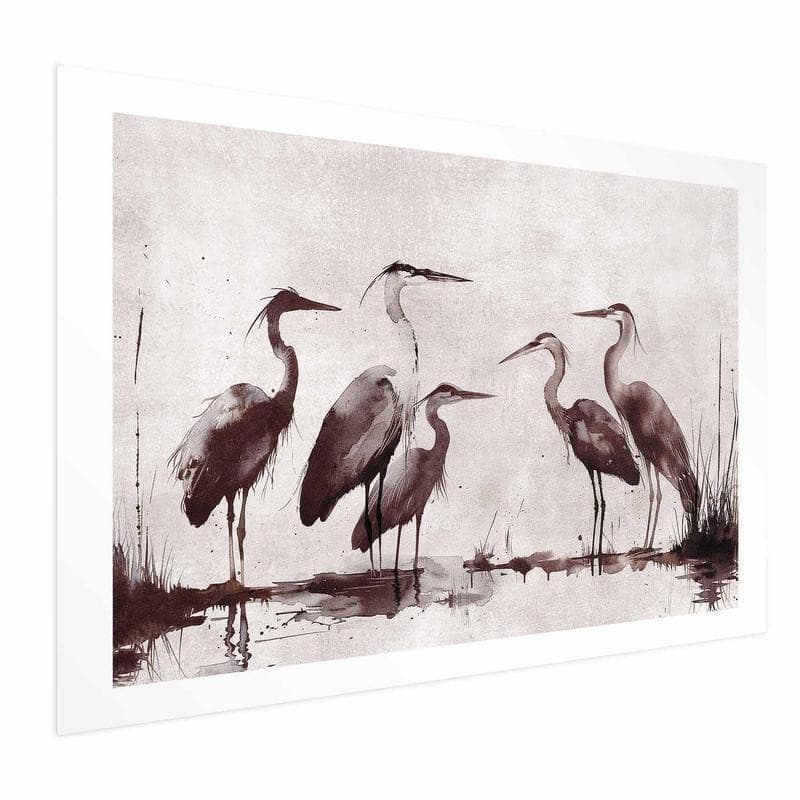 Poster - Herons Painted in Ink in Poster e stampe Collezione Casa - Trebisacce, commercioVirtuoso.it