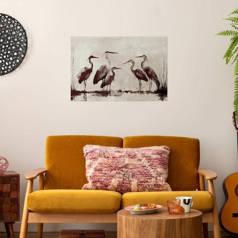 Poster - Herons Painted in Ink in Poster e stampe Collezione Casa - Trebisacce, commercioVirtuoso.it