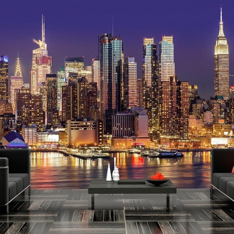 Fotomurale NYC: Night City in Carta da parati Collezione Casa - Trebisacce, commercioVirtuoso.it