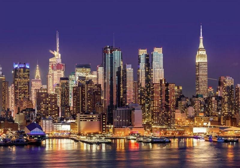 Fotomurale NYC: Night City in Carta da parati Collezione Casa - Trebisacce, commercioVirtuoso.it