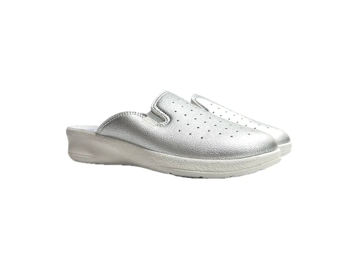 INBLU Ciabatta chiusa con elastici donna argento - 6