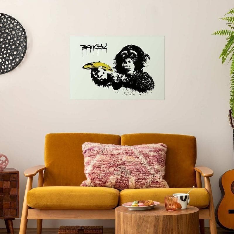 Poster - Banksy: Monkey with a Banana in Poster e stampe Collezione Casa - Trebisacce, commercioVirtuoso.it