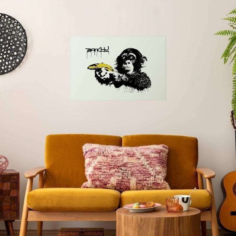 Poster - Banksy: Monkey with a Banana in Poster e stampe Collezione Casa - Trebisacce, commercioVirtuoso.it