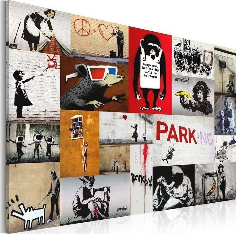 Quadro Banksy collage in Poster e stampe Collezione Casa - Trebisacce, commercioVirtuoso.it