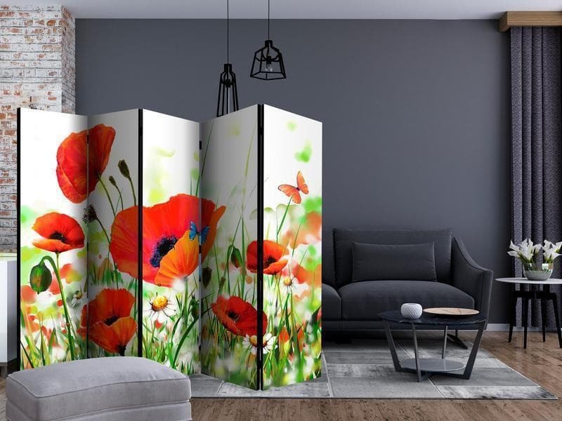 Paravento Country poppies II [divisori da interno] in Paraventi Collezione Casa - Trebisacce, commercioVirtuoso.it