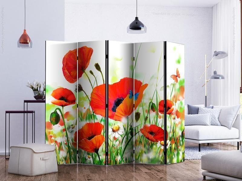 Paravento Country poppies II [divisori da interno] in Paraventi Collezione Casa - Trebisacce, commercioVirtuoso.it