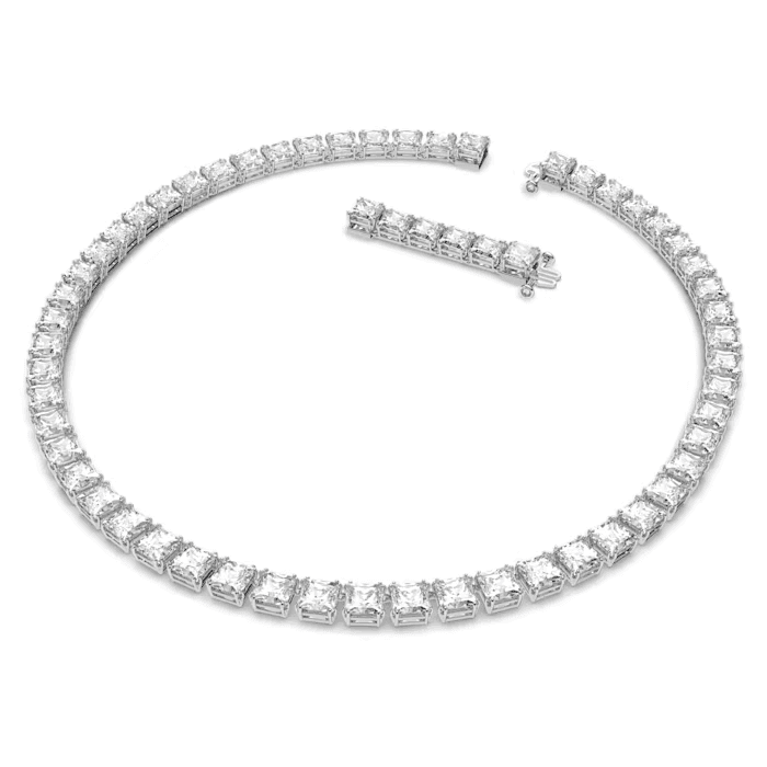 Swarovski Collana Tennis Matrix Taglio squadrato, Bianca, Placcato rodio in Collane Alba Gioielli - Casoria, commercioVirtuoso.it