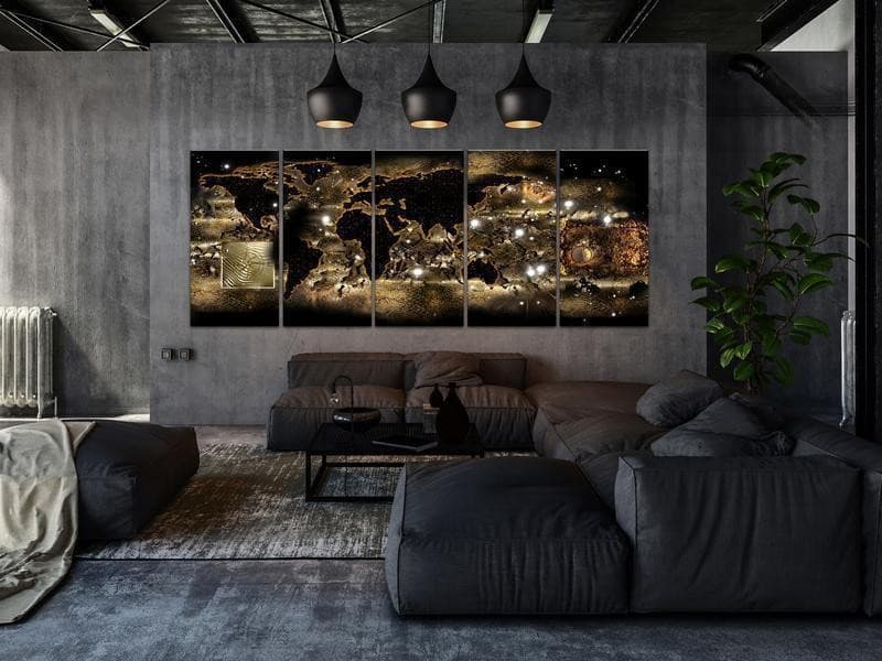 Quadro World at Night in Poster e stampe Collezione Casa - Trebisacce, commercioVirtuoso.it