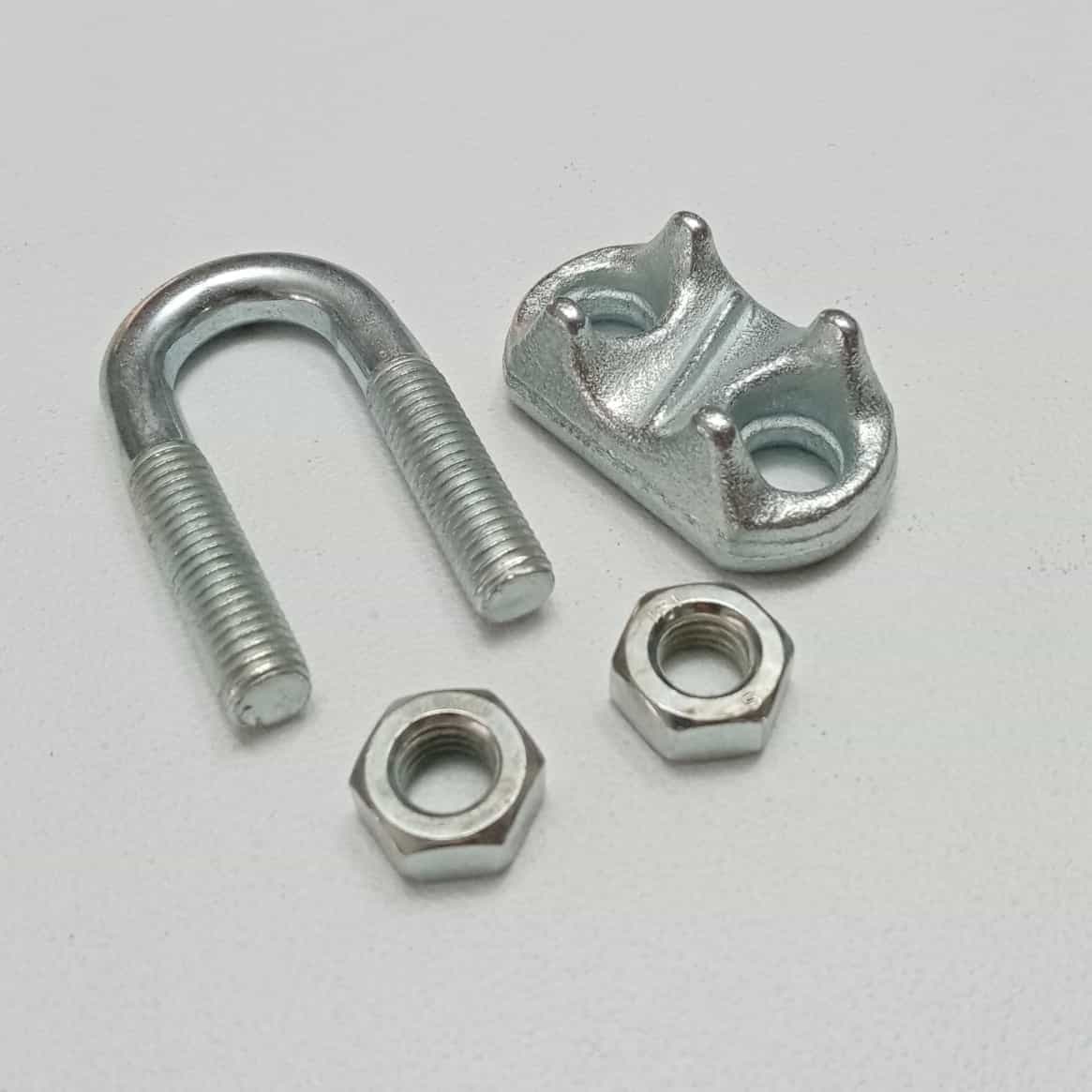 Robur morsetto zincato a cavallotto da 8mm per fune - 2pz in Morsetti per fune Aloiserw.com - Altomonte, commercioVirtuoso.it