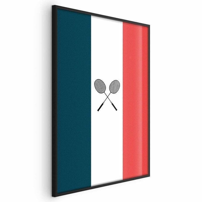 Poster - French Flags and Black Badminton Rackets in Poster e stampe Collezione Casa - Trebisacce, commercioVirtuoso.it