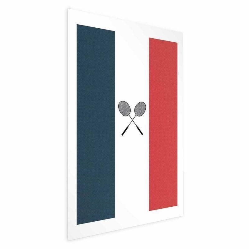 Poster - French Flags and Black Badminton Rackets in Poster e stampe Collezione Casa - Trebisacce, commercioVirtuoso.it