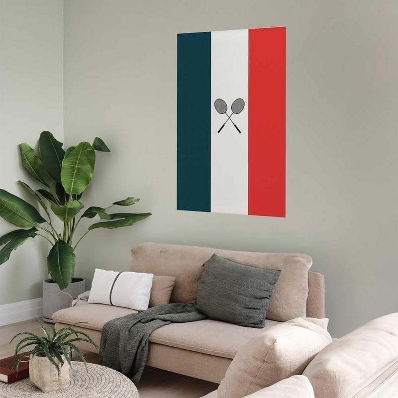 Poster - French Flags and Black Badminton Rackets in Poster e stampe Collezione Casa - Trebisacce, commercioVirtuoso.it
