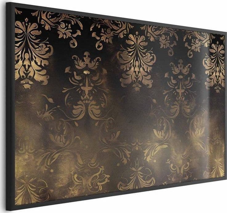 Poster - Dark Baroque Patterns with Golden Accents in Poster e stampe Collezione Casa - Trebisacce, commercioVirtuoso.it