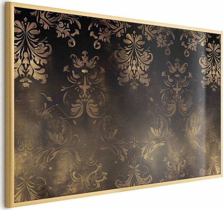 Poster - Dark Baroque Patterns with Golden Accents in Poster e stampe Collezione Casa - Trebisacce, commercioVirtuoso.it