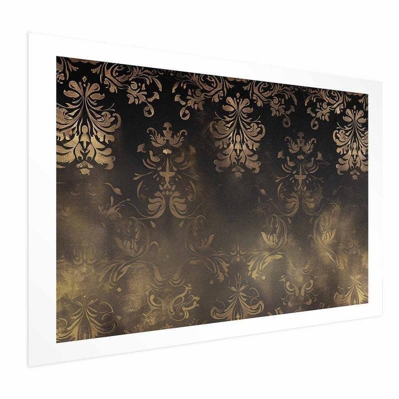 Poster - Dark Baroque Patterns with Golden Accents in Poster e stampe Collezione Casa - Trebisacce, commercioVirtuoso.it