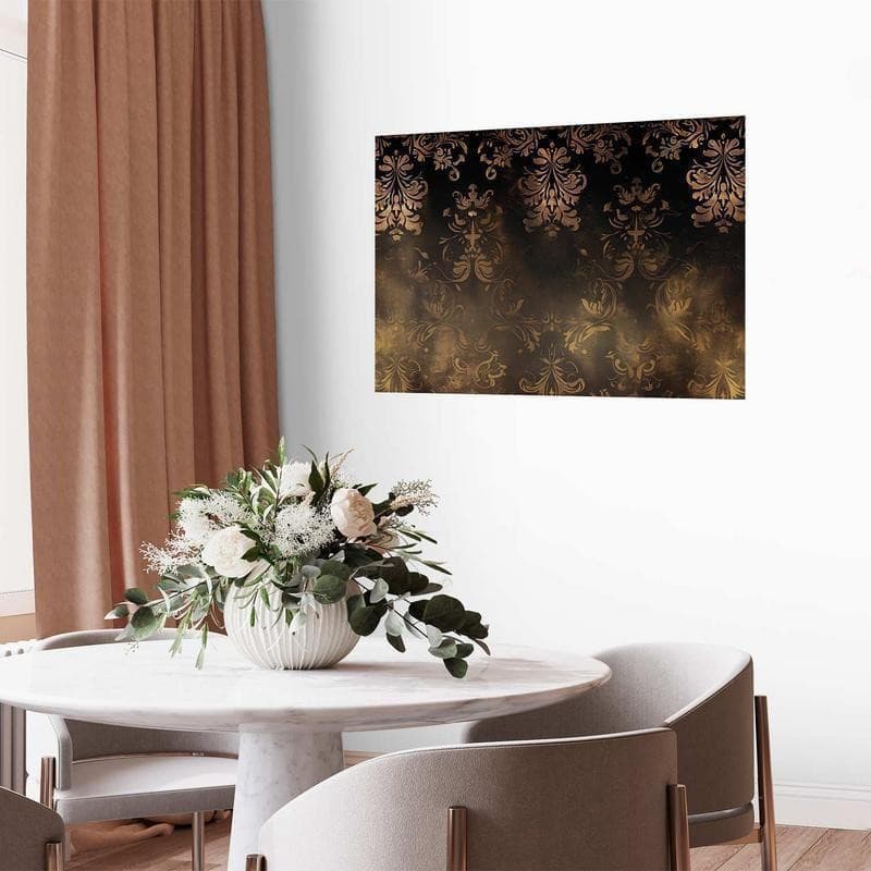 Poster - Dark Baroque Patterns with Golden Accents in Poster e stampe Collezione Casa - Trebisacce, commercioVirtuoso.it