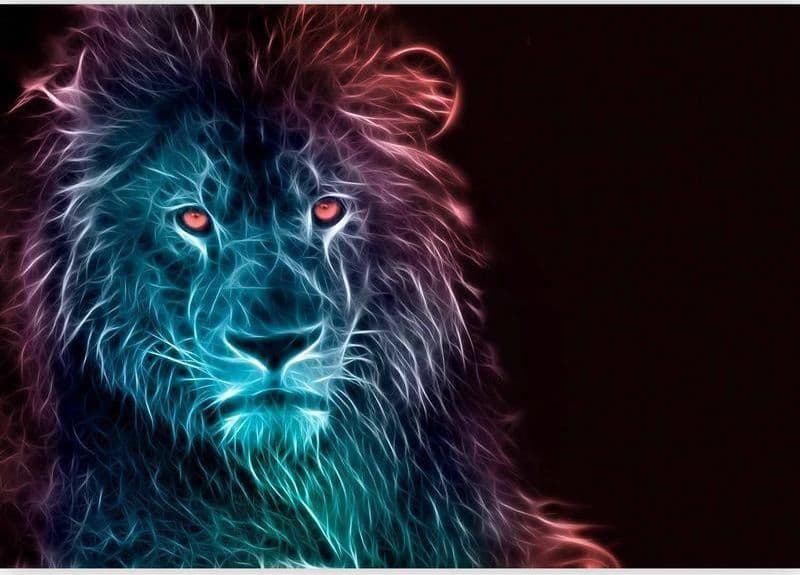 Fotomurale Abstract lion rainbow in Carta da parati Collezione Casa - Trebisacce, commercioVirtuoso.it