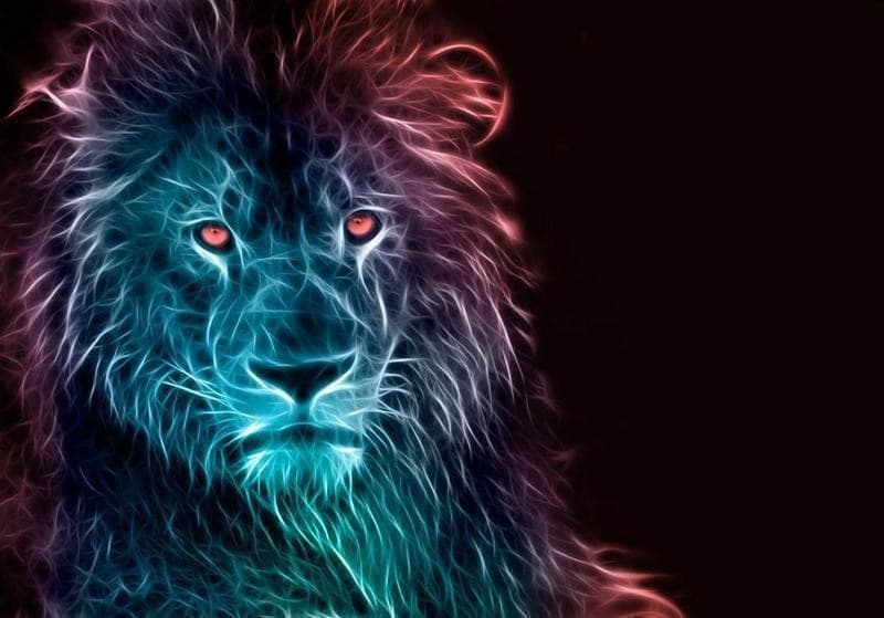 Fotomurale Abstract lion rainbow in Carta da parati Collezione Casa - Trebisacce, commercioVirtuoso.it