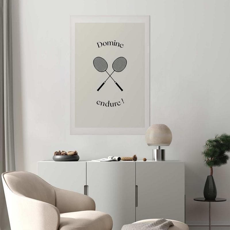 Poster - Summer Games - Badminton Rackets on a White Background in Poster e stampe Collezione Casa - Trebisacce, commercioVirtuoso.it