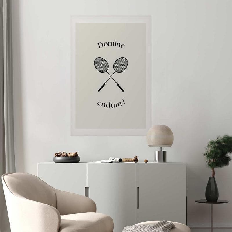 Poster - Summer Games - Badminton Rackets on a White Background in Poster e stampe Collezione Casa - Trebisacce, commercioVirtuoso.it