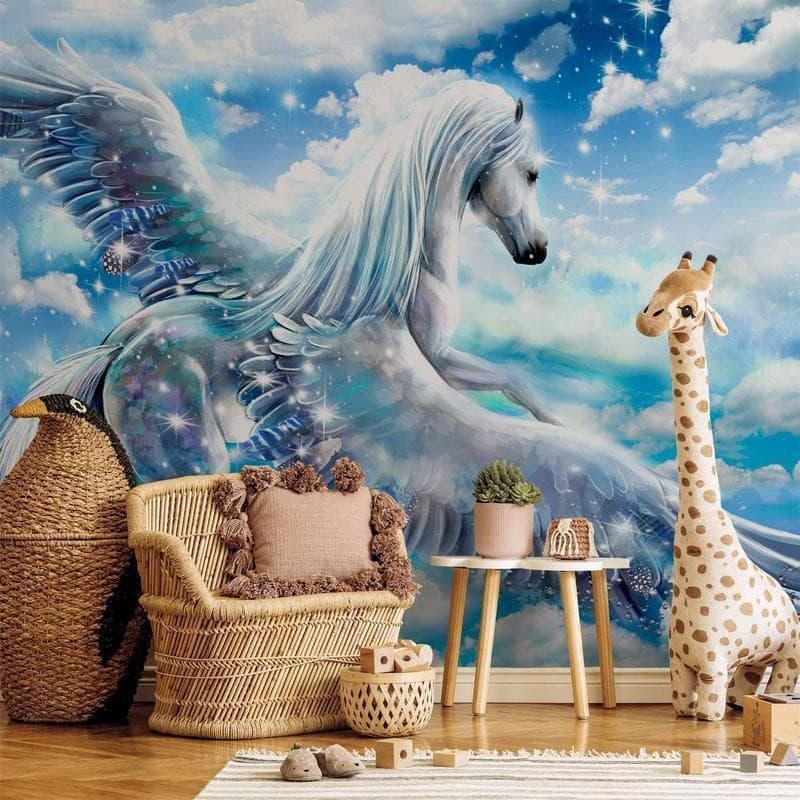Fotomurale Pegasus (Blue) in Carta da parati Collezione Casa - Trebisacce, commercioVirtuoso.it