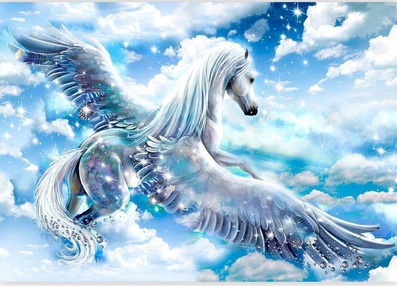 Fotomurale Pegasus (Blue) in Carta da parati Collezione Casa - Trebisacce, commercioVirtuoso.it