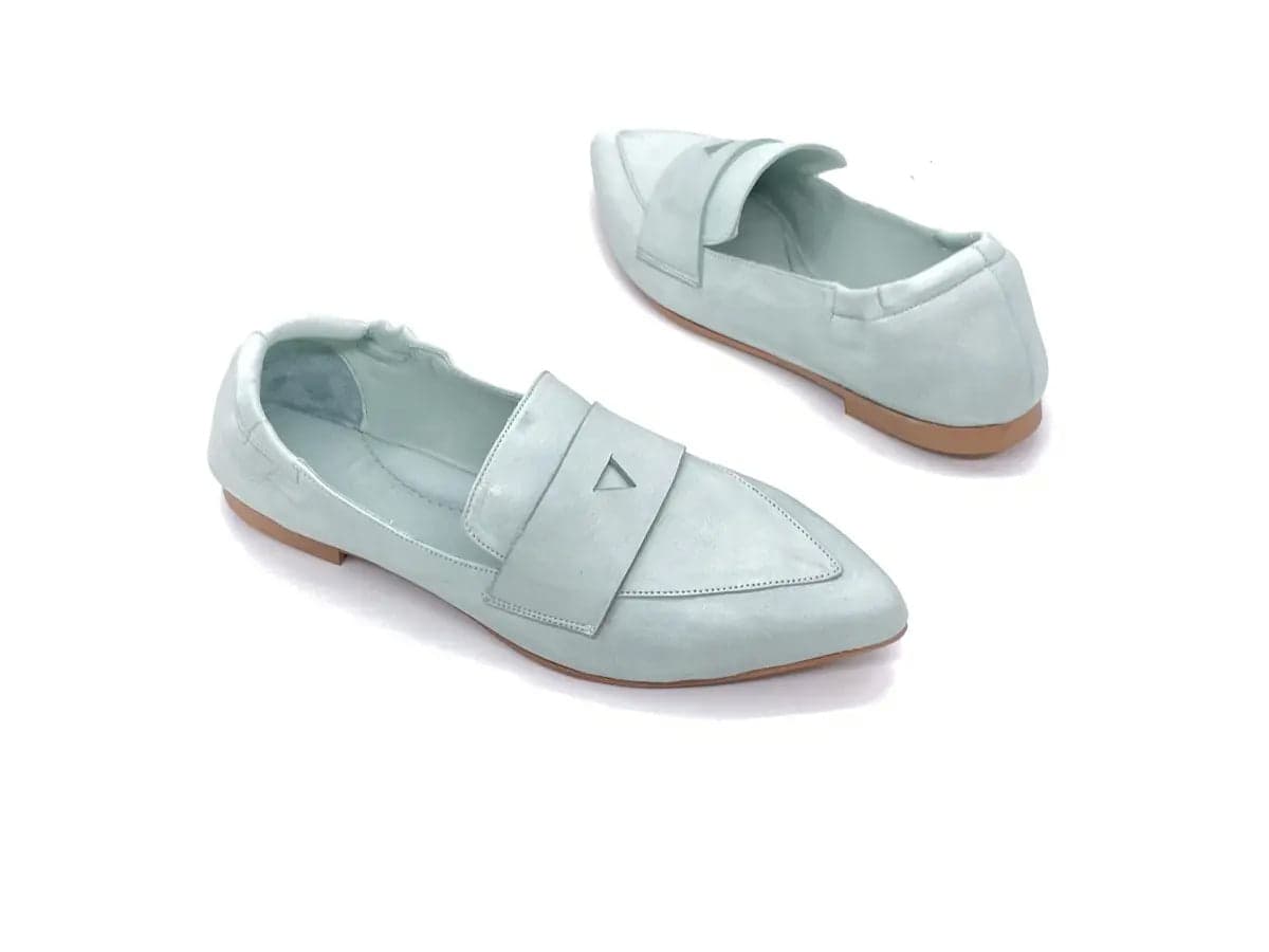 JACKAL Mocassino a puòa donna in pelle acquamarina in Loafer e mocassini Calzature Durello - Agna, commercioVirtuoso.it