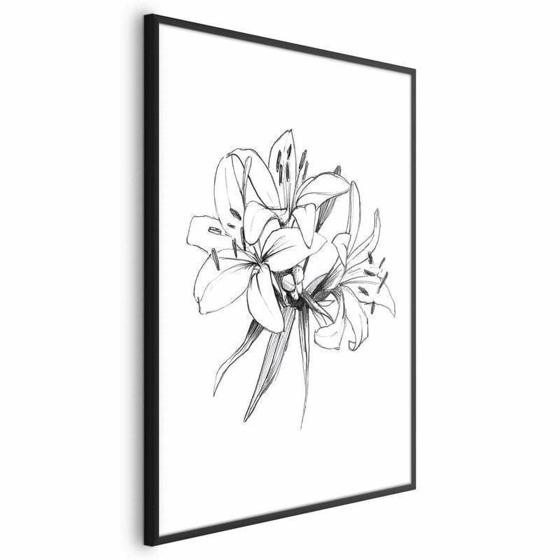 Poster - Drawn Flowers in Poster e stampe Collezione Casa - Trebisacce, commercioVirtuoso.it