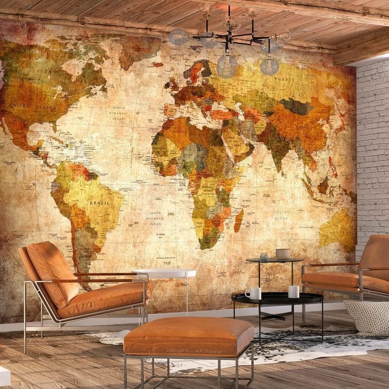 Fotomurale Old World Map in Carta da parati Collezione Casa - Trebisacce, commercioVirtuoso.it