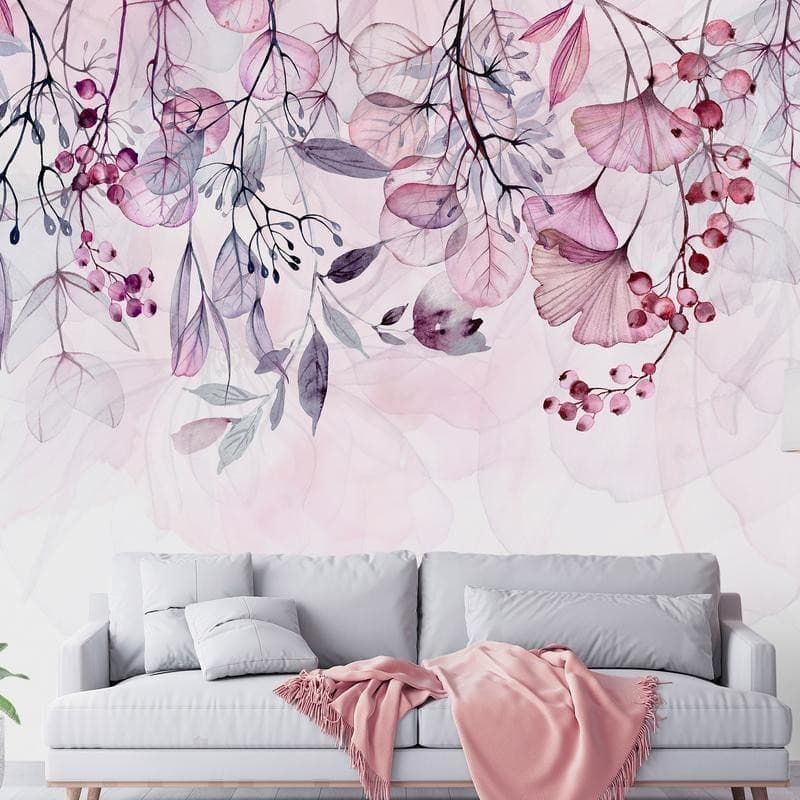 Fotomurale Foggy Nature Pink in Carta da parati Collezione Casa - Trebisacce, commercioVirtuoso.it
