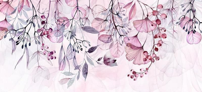 Fotomurale Foggy Nature Pink in Carta da parati Collezione Casa - Trebisacce, commercioVirtuoso.it