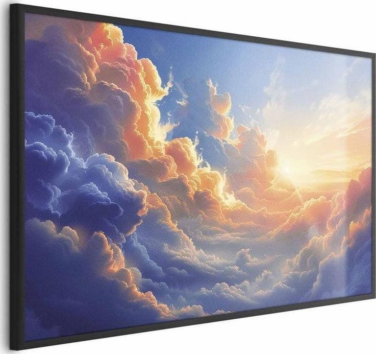 Poster - Sunset Over a Cloudy Sea: A Wonderful Symphony of Colors in Poster e stampe Collezione Casa - Trebisacce, commercioVirtuoso.it