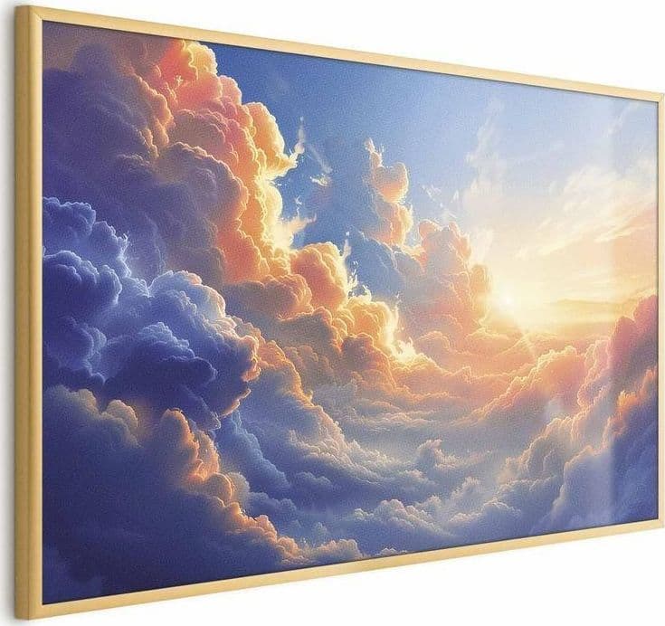 Poster - Sunset Over a Cloudy Sea: A Wonderful Symphony of Colors in Poster e stampe Collezione Casa - Trebisacce, commercioVirtuoso.it