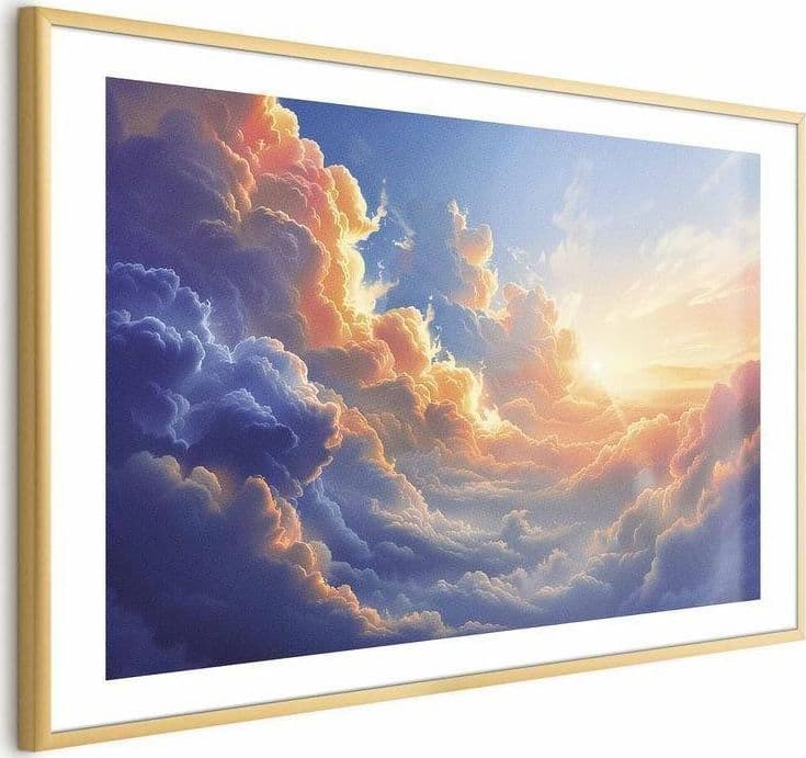 Poster - Sunset Over a Cloudy Sea: A Wonderful Symphony of Colors in Poster e stampe Collezione Casa - Trebisacce, commercioVirtuoso.it