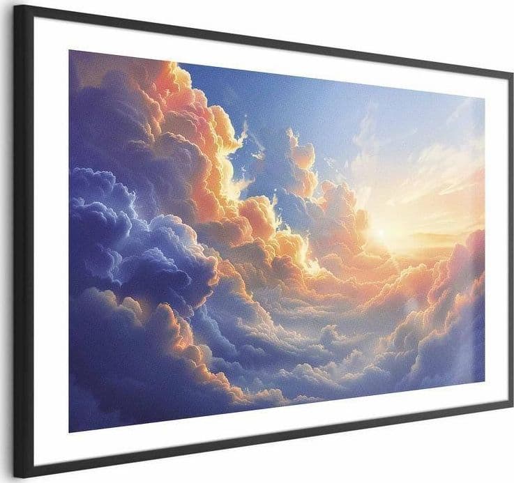 Poster - Sunset Over a Cloudy Sea: A Wonderful Symphony of Colors in Poster e stampe Collezione Casa - Trebisacce, commercioVirtuoso.it