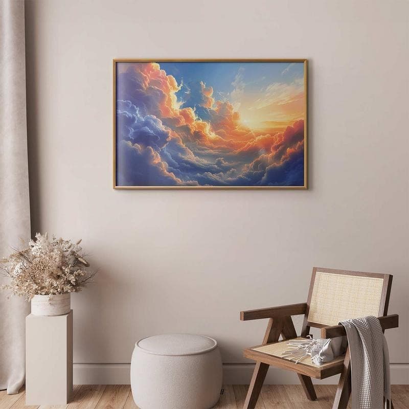 Poster - Sunset Over a Cloudy Sea: A Wonderful Symphony of Colors in Poster e stampe Collezione Casa - Trebisacce, commercioVirtuoso.it
