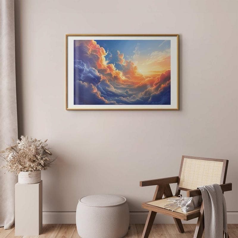 Poster - Sunset Over a Cloudy Sea: A Wonderful Symphony of Colors in Poster e stampe Collezione Casa - Trebisacce, commercioVirtuoso.it