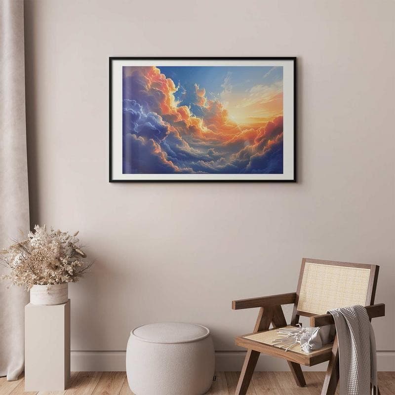 Poster - Sunset Over a Cloudy Sea: A Wonderful Symphony of Colors in Poster e stampe Collezione Casa - Trebisacce, commercioVirtuoso.it