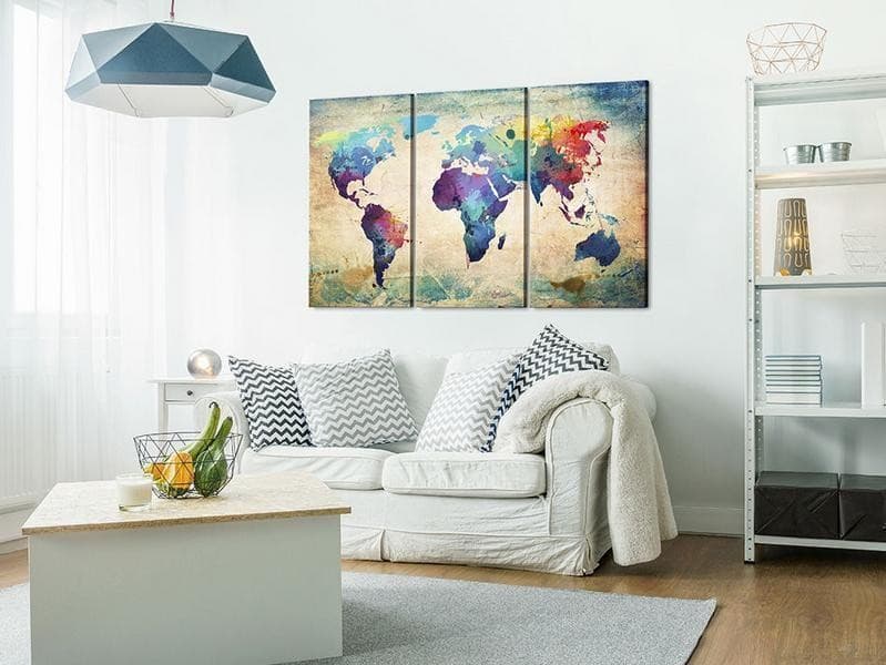Quadri di sughero Rainbow Map [Cork Map] in Bacheche Collezione Casa - Trebisacce, commercioVirtuoso.it