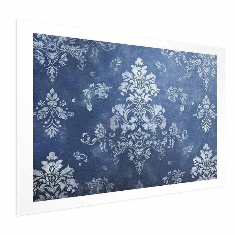 Poster - Retro Ornament in Worn Blues in Poster e stampe Collezione Casa - Trebisacce, commercioVirtuoso.it