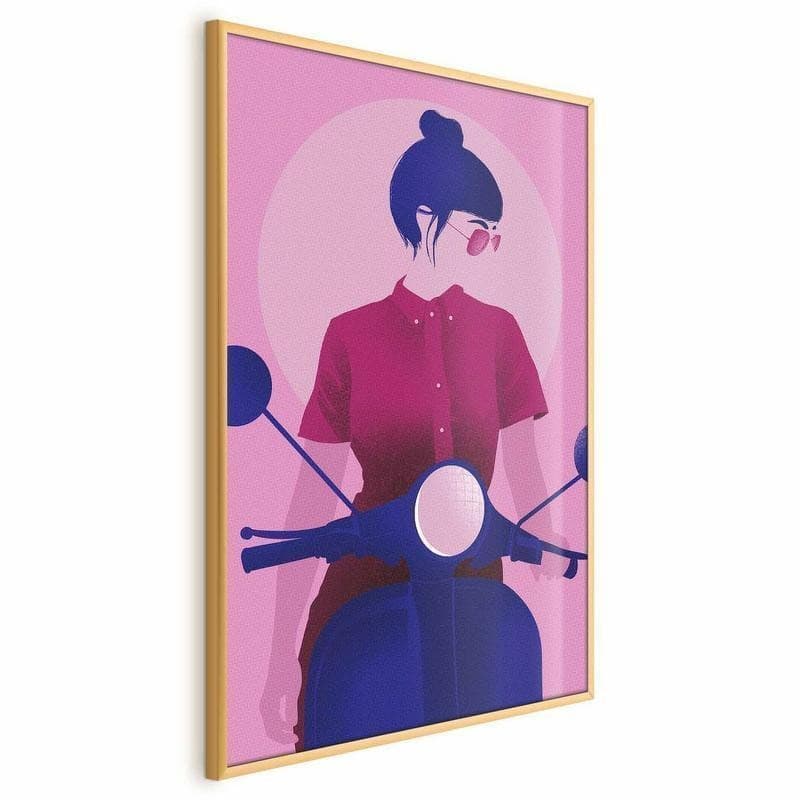 Poster - Woman on a Scooter in Poster e stampe Collezione Casa - Trebisacce, commercioVirtuoso.it