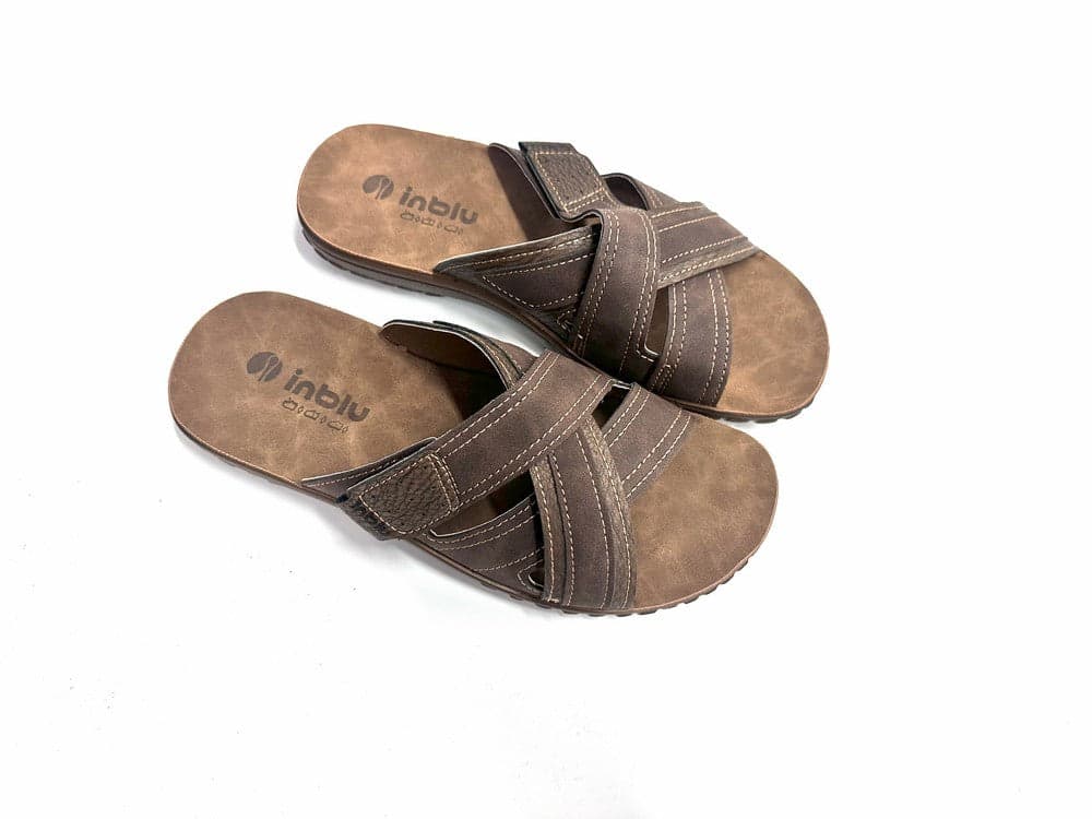 INBLU Ciabatta uomo testa di moro con regolazione a strappo in Pantofole Calzature Durello - Agna, commercioVirtuoso.it