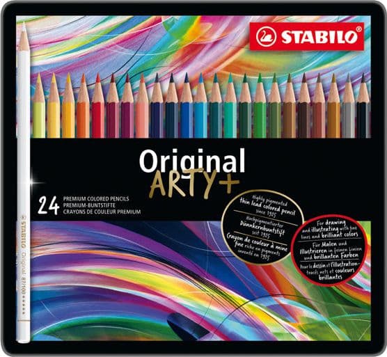 Astuccio metallo 24 pastelli STABILO ORIGINAL 8774