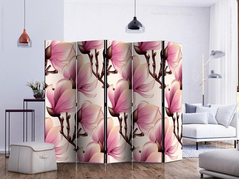 Paravento Blooming Magnolias II [divisori da interno] in Paraventi Collezione Casa - Trebisacce, commercioVirtuoso.it
