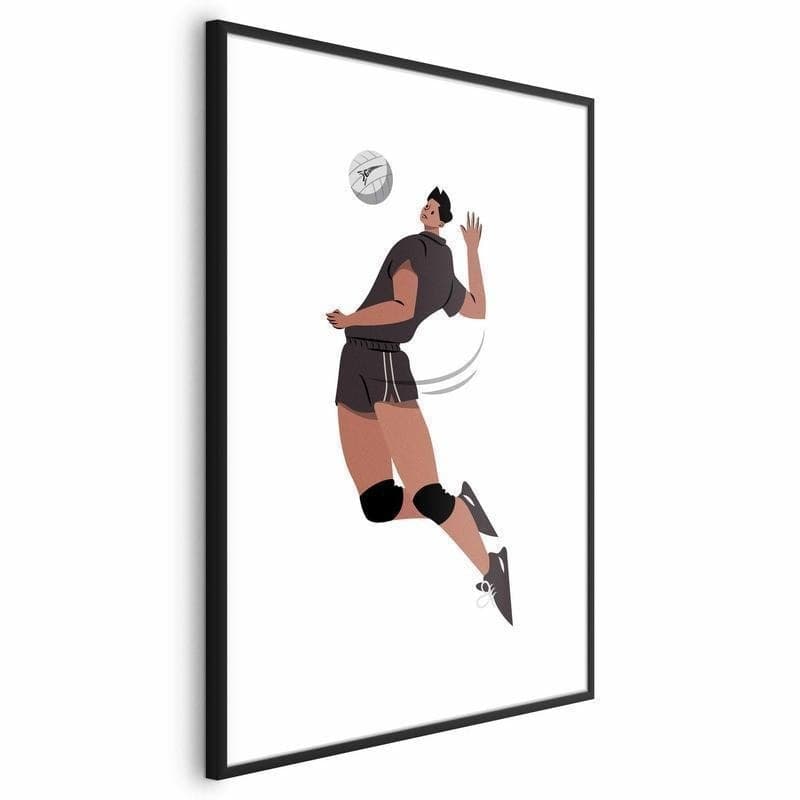 Poster - Volleyball Player on a Light Background - Illustration in Poster e stampe Collezione Casa - Trebisacce, commercioVirtuoso.it
