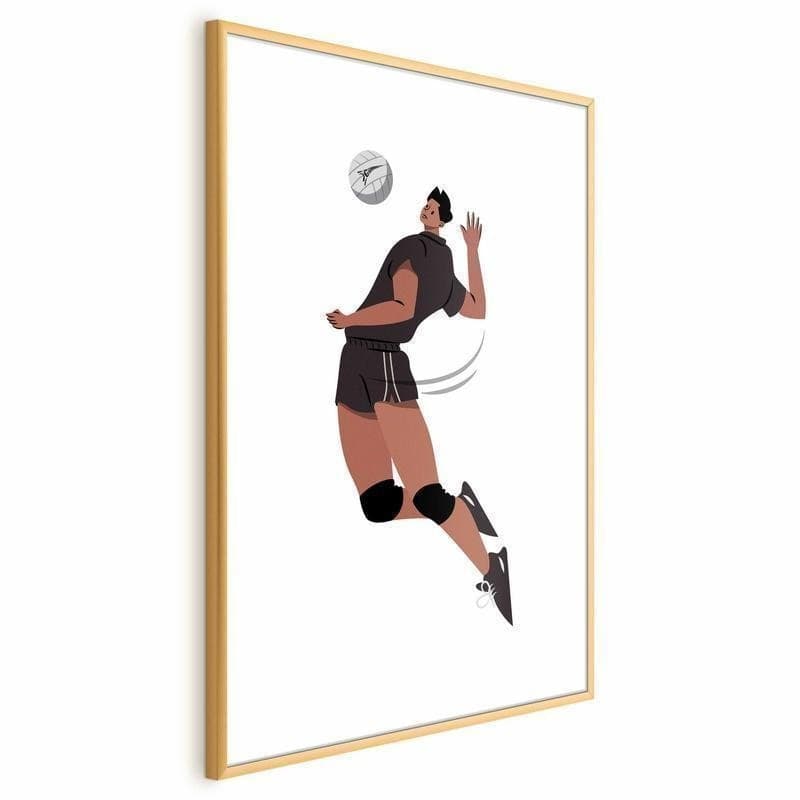 Poster - Volleyball Player on a Light Background - Illustration in Poster e stampe Collezione Casa - Trebisacce, commercioVirtuoso.it
