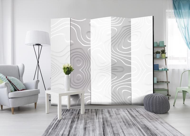 Paravento Room divider White waves II in Paraventi Collezione Casa - Trebisacce, commercioVirtuoso.it