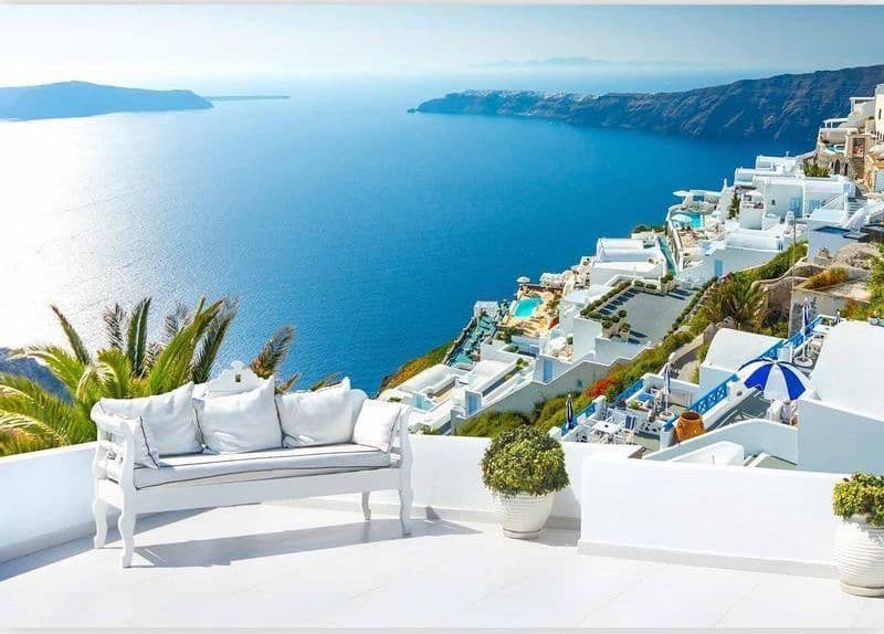 Carta da Parati spettacolare panorama di Santorini in Carta da parati Collezione Casa - Trebisacce, commercioVirtuoso.it