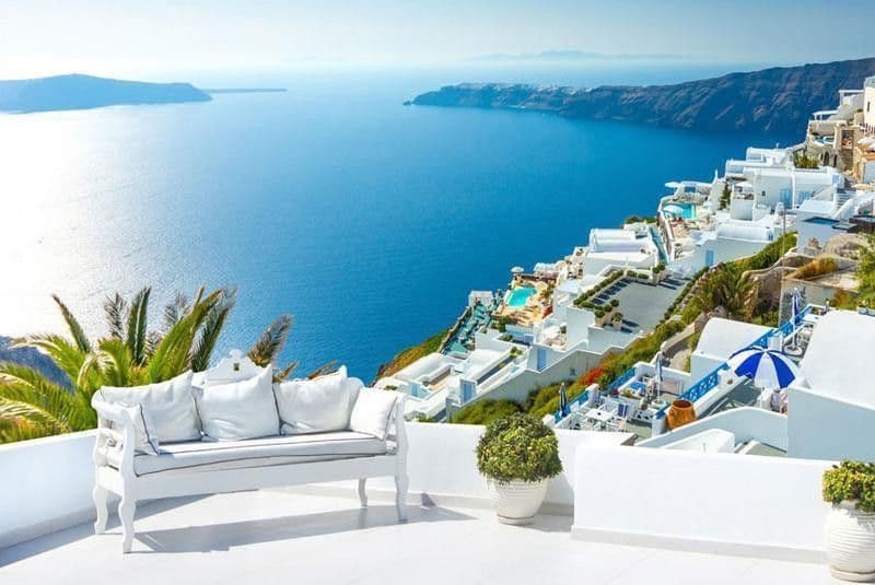 Carta da Parati spettacolare panorama di Santorini in Carta da parati Collezione Casa - Trebisacce, commercioVirtuoso.it